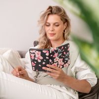 imoshion Design Slim Hard Case Bookcase Tolino Page 2 - Blossom Watercolor Black