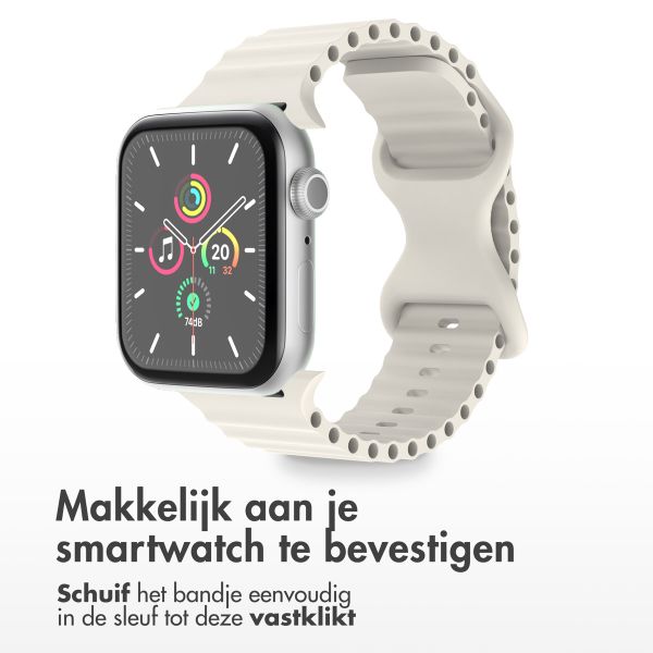 imoshion Athletic siliconenbandje Apple Watch Series 1 t/m 9 / SE (38/40/41 mm) | Series 10 (42 mm) - Sterrenlicht