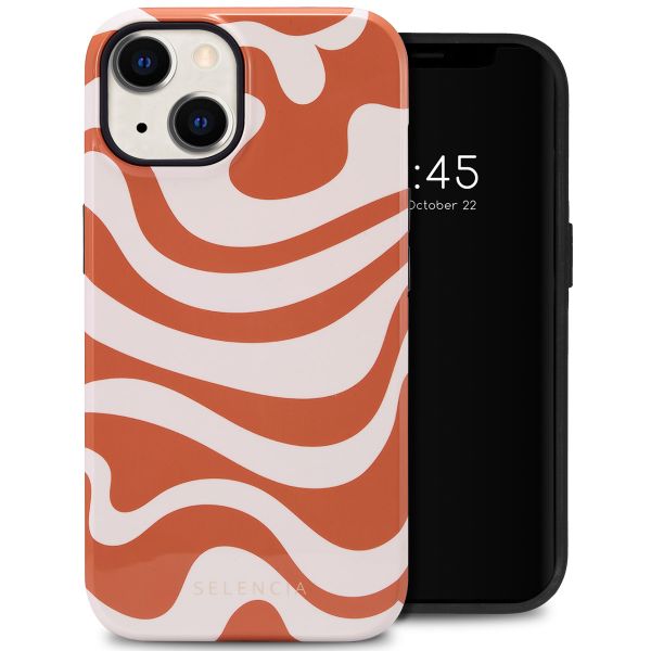 Selencia Vivid Tough Backcover iPhone 14 - Dream Swirl Orange