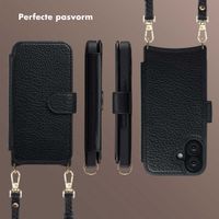 Selencia Riva Bookcase met MagSafe en Koord Apple iPhone 16 - Zwart