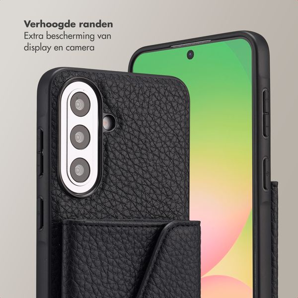 Selencia Sera Telefoonhoes met Koord en Envelop Pashouder Samsung Galaxy A57 (5G) - Zwart