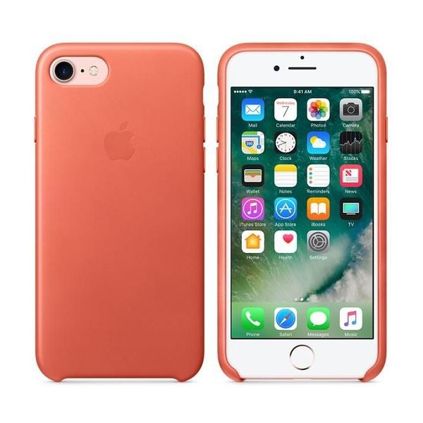 Apple Leather Backcover Apple iPhone SE (2022 / 2020) / 8 / 7 - Geranium