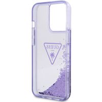 Guess Liquid Glitter Backcover iPhone 14 Pro Max - Paars