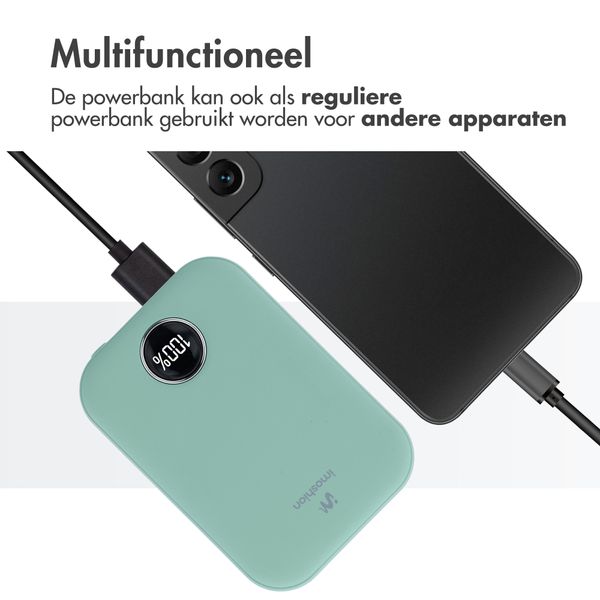 imoshion MagSafe Powerbank 10.000 mAh - Draadloze powerbank - Quick Charge en Power Delivery - Sage Green