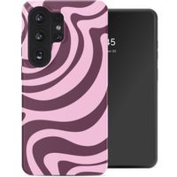 Selencia Vivid Back Cover with MagSafe Samsung Galaxy S26 Ultra - Wavy Swirl Pink Plum