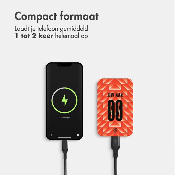 Ontwerp je eigen powerbank 10.000 mAh - Nederlands Elftal '88 - Met geïntegreerde kabels