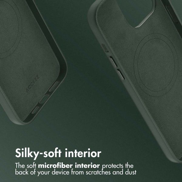 Accezz Leather Back Cover with MagSafe Apple iPhone 14 Pro Max - Cedar Green