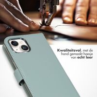 Selencia Echt Lederen Bookcase iPhone 15 Plus - Air Blue