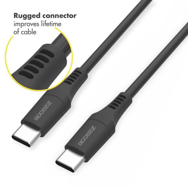 Accezz USB-C naar USB-C kabel Samsung Galaxy S23 Plus - 1 meter - Zwart