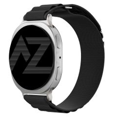Accezz Nylon Alpine bandje Samsung Galaxy Watch 9 (40/44mm) / Watch 8 (40/44mm) / Classic (46mm) - Zwart