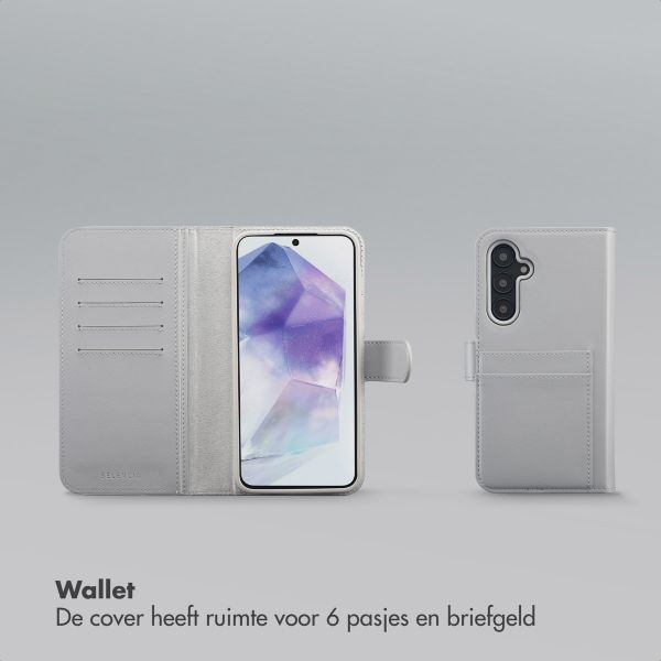 Selencia Olyn Uitneembare Bookcase met MagSafe Samsung Galaxy A55 - Grijs