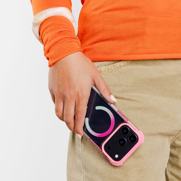 Selencia Gradient Backcover met MagSafe Apple iPhone 17 Pro - Roze / Blauw