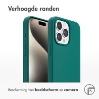 Accezz Liquid Silicone Backcover met MagSafe Apple iPhone 15 Pro Max - Forest Green