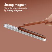 Accezz Leather Wallet with Stand - Compatible with MagSafe and Qi2 - Sienna Brown