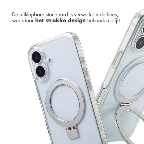 Accezz Ring Stand Backcover met MagSafe Apple iPhone 17 - Transparant