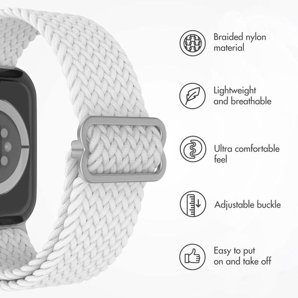 imoshion Woven nylon strap Apple Watch | 44/45/46/49 mm - White