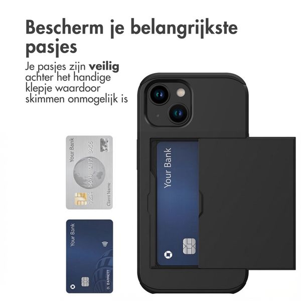imoshion Backcover met pasjeshouder Apple iPhone 15 - Zwart
