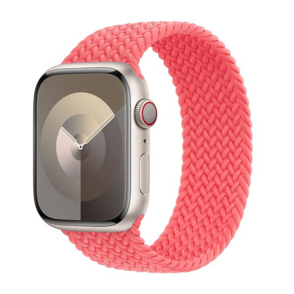 Apple 5 Pack Gevlochten solobandje voor de Apple Watch | 44/45/46/49 mm - Maat 10 - Lavender/ Maize/ Lake Green/ Guave/ Storm Blue