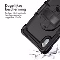 Accezz Rugged Backcover met schouderstrap Lenovo Idea Tab - Zwart