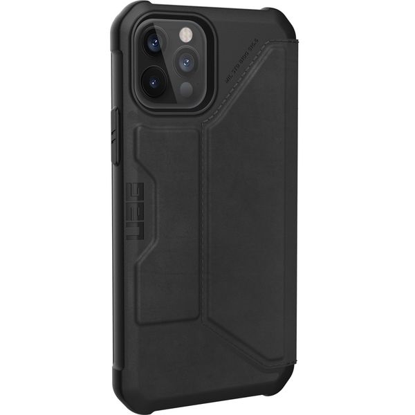 UAG Metropolis Bookcase iPhone 12 (Pro) - Leather Black