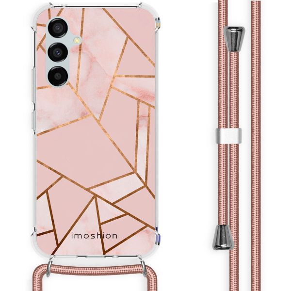 imoshion Design hoesje met koord Samsung Galaxy A54 (5G) - Grafisch Koper - Roze / Goud