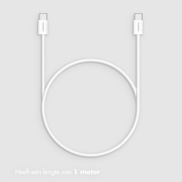 imoshion USB-C naar USB-C kabel - Braided - 1 meter - Wit