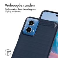 imoshion Brushed Backcover Motorola Moto G34 - Donkerblauw