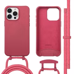 imoshion Color Backcover met afneembaar koord MagSafe Apple iPhone 15 Pro Max - Raspberry