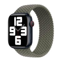 Apple Gevlochten solobandje Apple Watch | 44/45/46/49 mm - Maat 6 - Olive