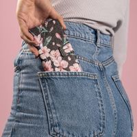 imoshion Design Softcase Bookcase Samsung Galaxy M31 - Blossom Watercolor Black