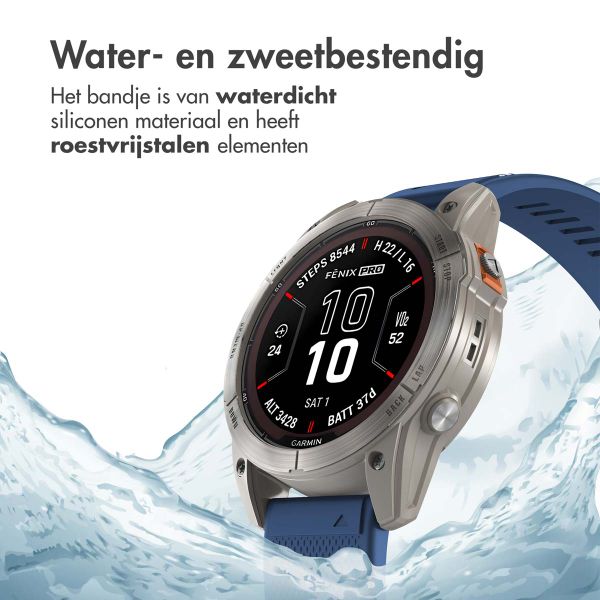 imoshion QuickFit® Siliconen bandje voor Garmin Watch | 26 mm aansluiting - Donkerblauw