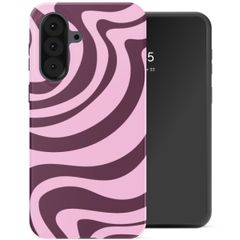 Selencia Vivid Backcover Samsung Galaxy A37 (5G) - Wavy Swirl Pink Plum
