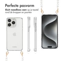 imoshion Backcover met koord + armband Apple iPhone 15 Pro Max - Parels Hartjes