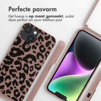 imoshion Siliconen design hoesje met koord Apple iPhone 14 - Animal Pink