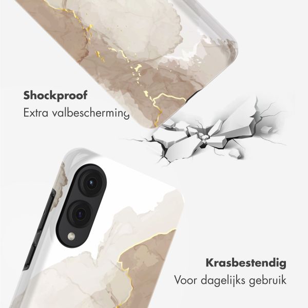 Selencia Vivid Backcover Samsung Galaxy S25 Edge - Marble Light Brown