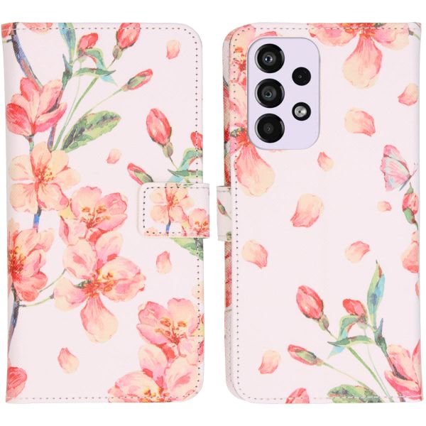 imoshion Design Softcase Bookcase Samsung Galaxy A33 - Blossom Watercolor