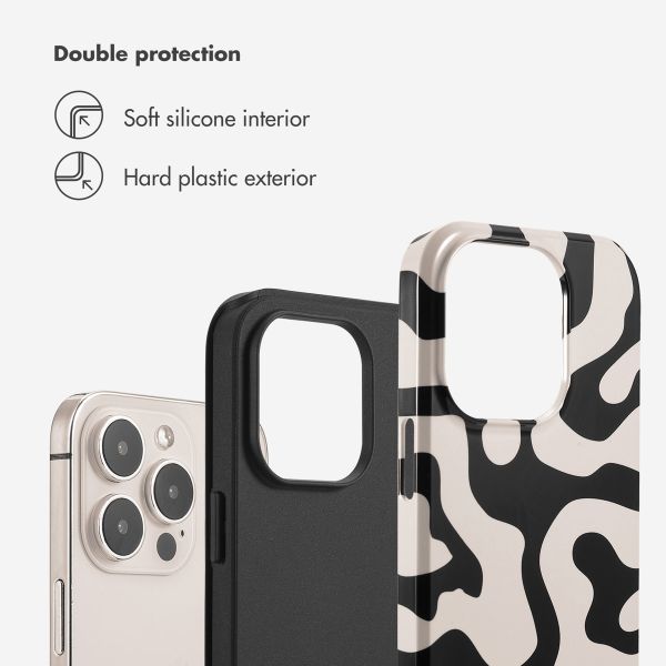 Selencia Vivid Back Cover Apple iPhone 14 - Art Wave Black
