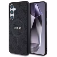Guess Classic 4G Logo Backcover met MagSafe Samsung Galaxy S25 - Zwart