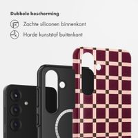 Selencia Vivid Backcover met MagSafe Samsung Galaxy S25 - Check This Burgundy