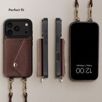 Selencia Sera Phone Case with Cord and Envelope Card Holder Apple iPhone 18 Pro Max / 17 Pro Max - Chocolate Brown