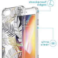 imoshion Design hoesje met koord iPhone SE (2022 / 2020) / 8 / 7 - Bladeren - Zwart / Goud