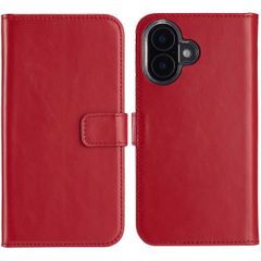 Selencia Genuine Leather Book Case Apple iPhone 16 - Red