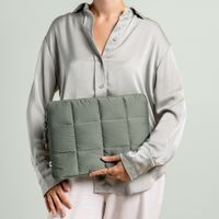 Selencia Puffy Laptop hoes 13-14 inch - Laptopsleeve - Sage Green