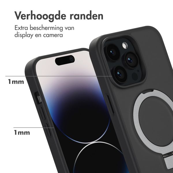 Accezz Ring Stand Backcover met MagSafe Apple iPhone 14 Pro Max - Zwart
