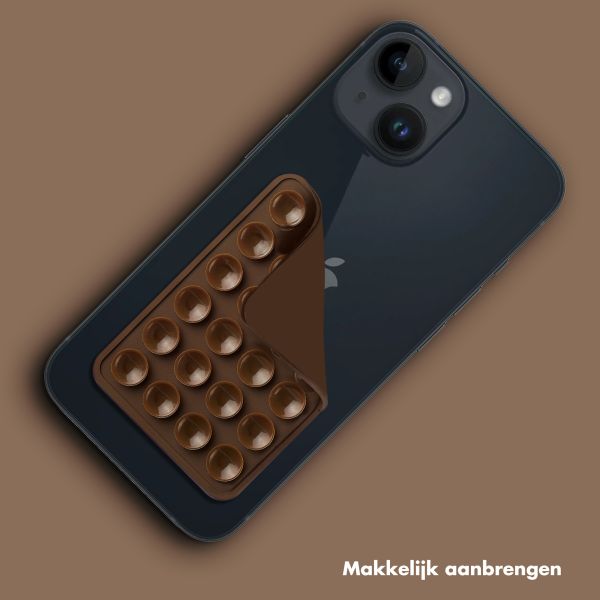 Selencia 2-Pack Telefoonhouder Zuignap - Mocha Brown