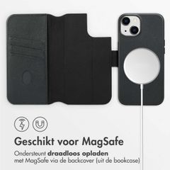 Accezz Leather Bookcase 2-in-1 met MagSafe Apple iPhone 14 - Onyx Black