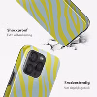 Selencia Vivid Backcover met MagSafe Apple iPhone 15 Pro - Zebra Winter Sky Titanium Yellow