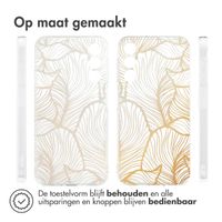 imoshion Design hoesje Samsung Galaxy A25 (5G) - Golden Leaves Transparant