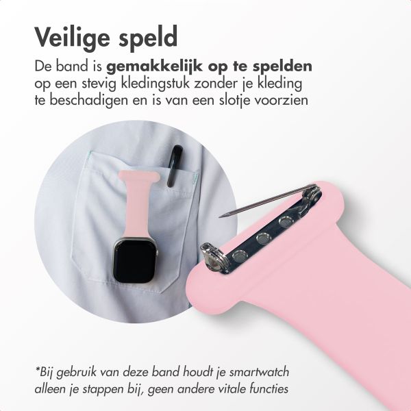 imoshion Verpleegkundige siliconenband Apple Watch Series 1 t/m 9 / SE (38/40/41 mm) | Series 10 / 11 (42 mm) - Roze