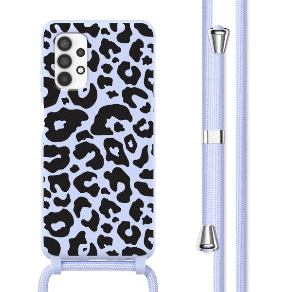 imoshion Siliconen design hoesje met koord Samsung Galaxy A32 (4G) - Animal Lila